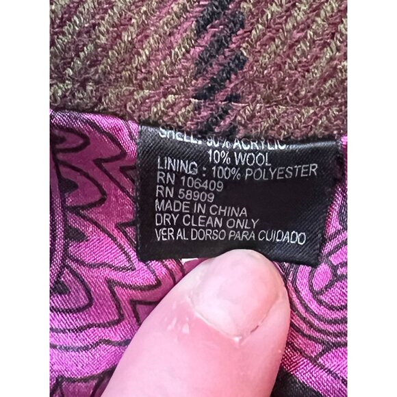 Cremieux Plaid Mini Skirt Belt Size 2 Wool Blend Academia Y2K Preppy - Picture 3 of 8